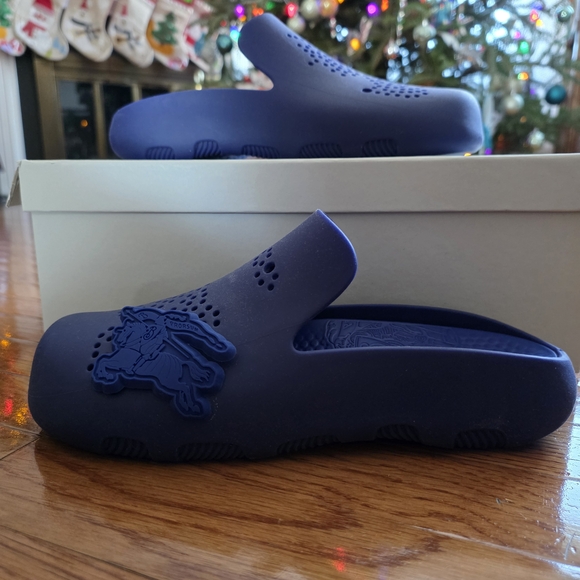 Burberry Blue Slip-On Slippers